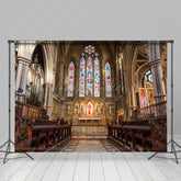 Lofaris Glass Painted Church Elegant Photography Backdrop